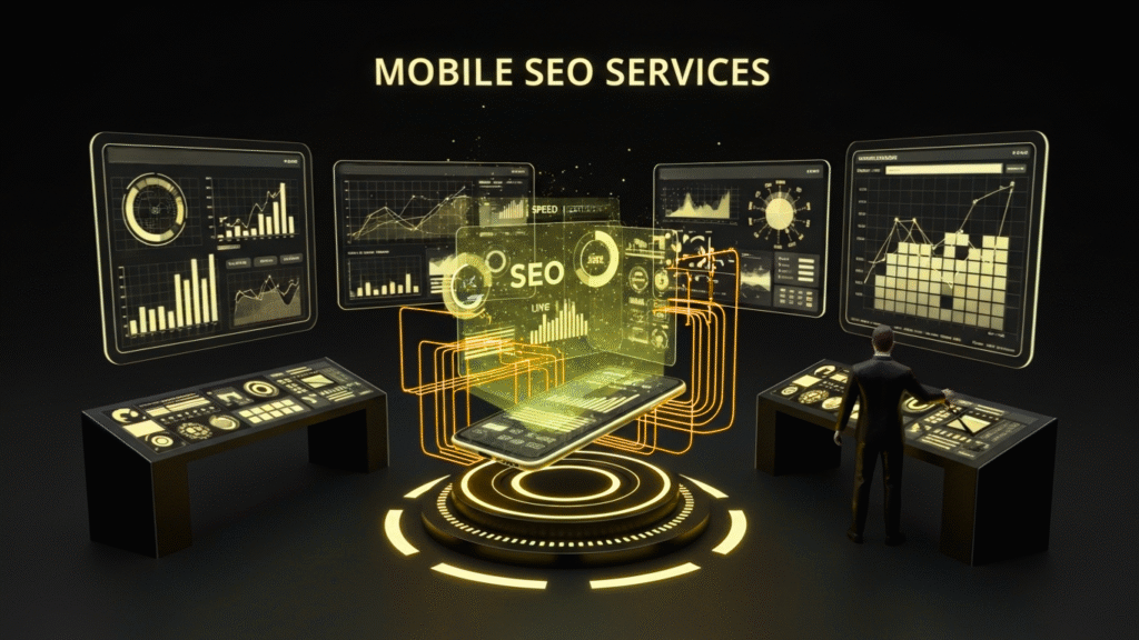 Mobile SEO services optimizing websites for speed, user experience, and higher mobile rankings.
