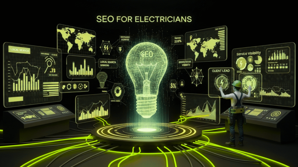 SEO for Electricians improving local search rankings and helping electrical businesses attract more customers online.