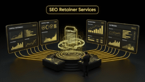 SEO Retainer service providing ongoing optimization and strategy to maintain and improve website rankings.