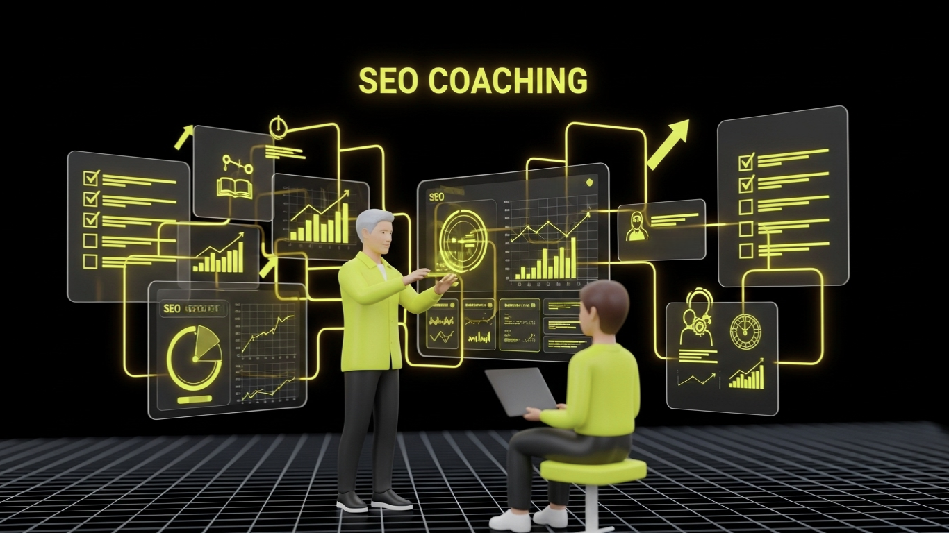 Coaching SEO strategies improving website visibility and rankings.