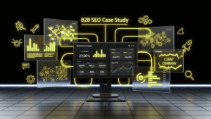 B2B SEO Case Study showcasing improved rankings, traffic growth, and lead generation results.
